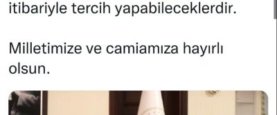 BEKLENEN MÜJDE, DİYANET İ...