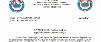 Yaz Kur'an Kursları Sürel...